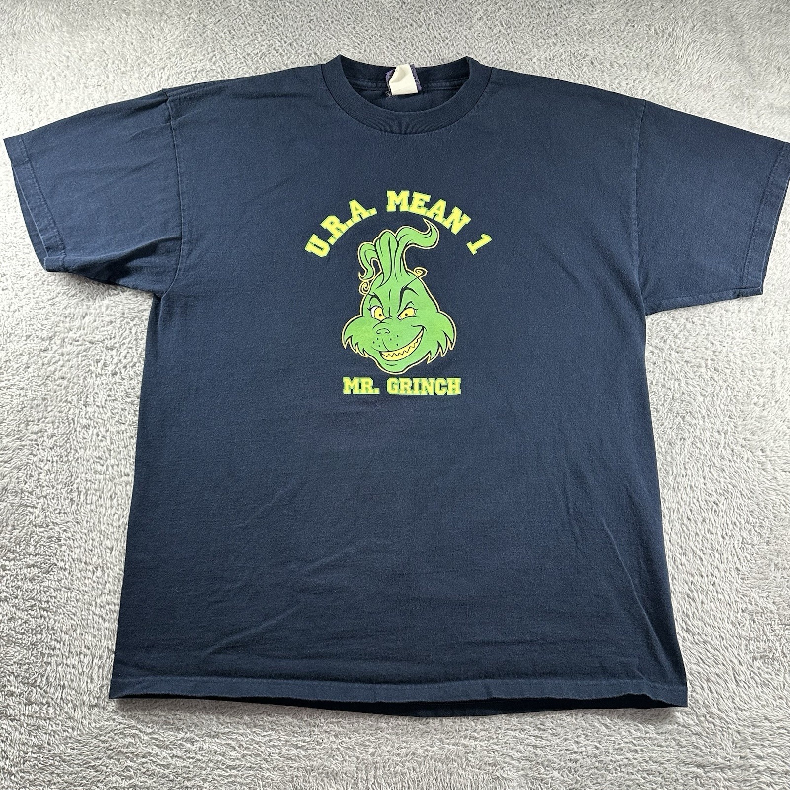 Vintage The Grinch Shirt Mens Xl Navy Blue Ur A Mean 1 Mr. Grinch 2000 Y2k